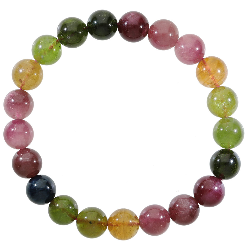 高品質 トルマリン ブレスレット 9mm 17.5cm メンズ M レディース L