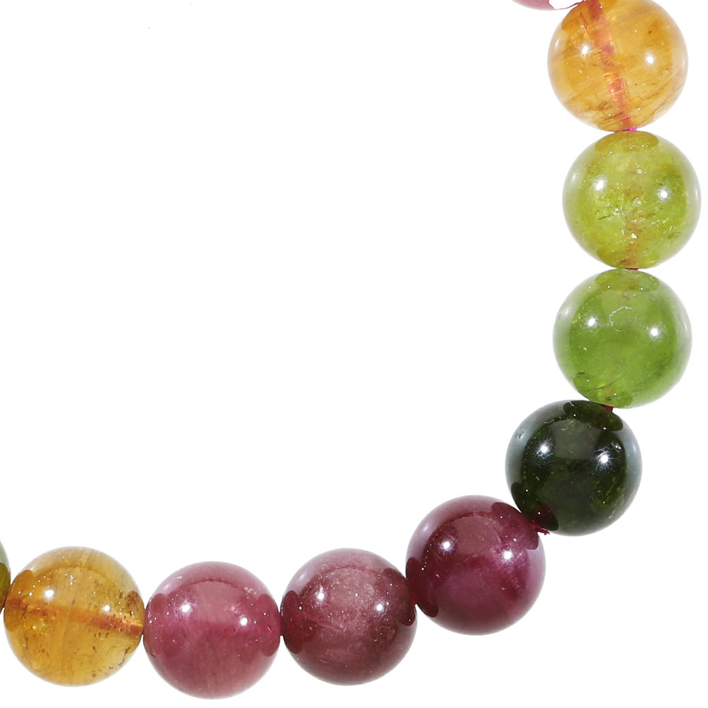 高品質 トルマリン ブレスレット 9mm 17.5cm メンズ M レディース L