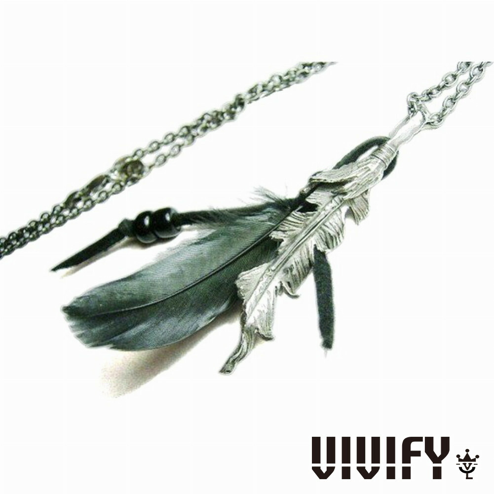 Yahoo! Yahoo!ショッピング(ヤフー ショッピング)VIVIFY ビビファイ ペンダント ネックレス シルバー Broken Crow Feather ペンダントトップ チェーンなし メンズアクセサリー レディースアクセサリー