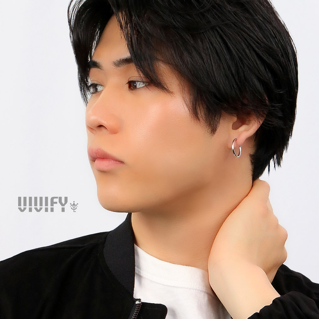 VIVIFY Hoop Pierce L シルバー フープピアス シンプル 1P 片耳