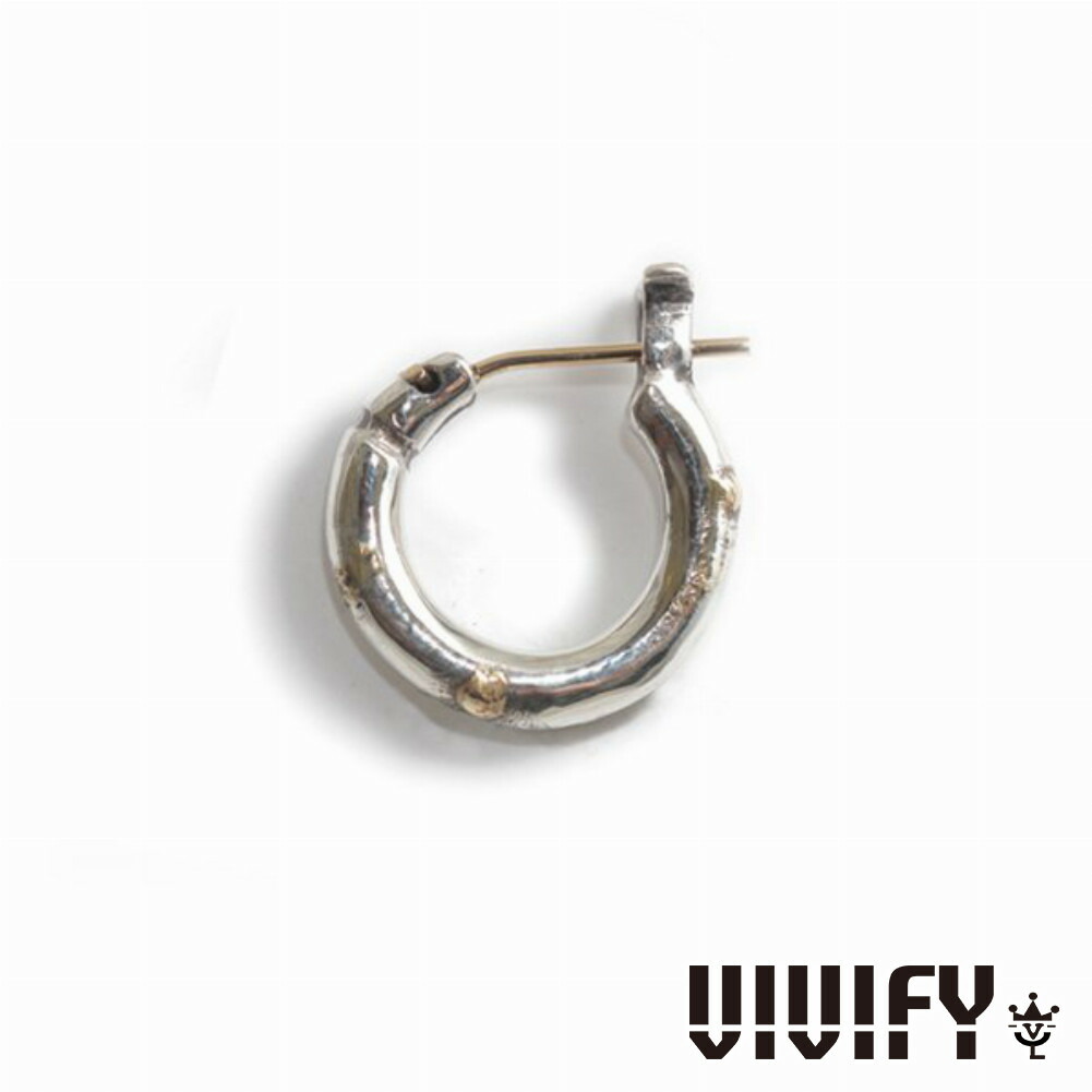 Yahoo! Yahoo!ショッピング(ヤフー ショッピング)VIVIFY ビビファイ アクセサリー フープピアス シルバー K18ゴールドポスト Hoop Pierce S 3mm body w Gold 1P 片耳用