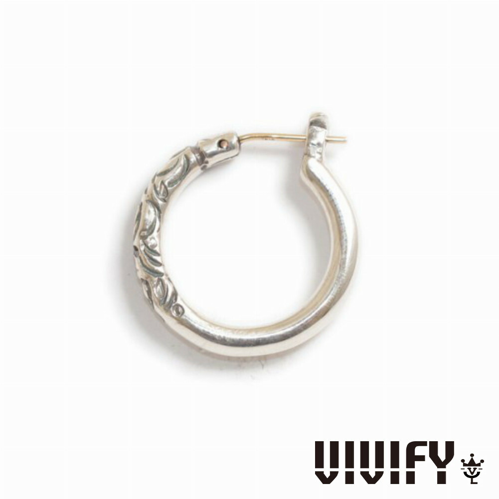 Yahoo! Yahoo!ショッピング(ヤフー ショッピング)VIVIFY ビビファイ アクセサリー フープピアス シルバー K18ゴールドポスト アラベスク Hoop Pierce L 1P 片耳用