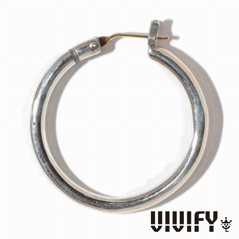 Yahoo! Yahoo!ショッピング(ヤフー ショッピング)VIVIFY ビビファイ アクセサリー フープピアス シルバー K18ゴールドポスト Hoop Pierce XL 3mm body 1P 片耳用