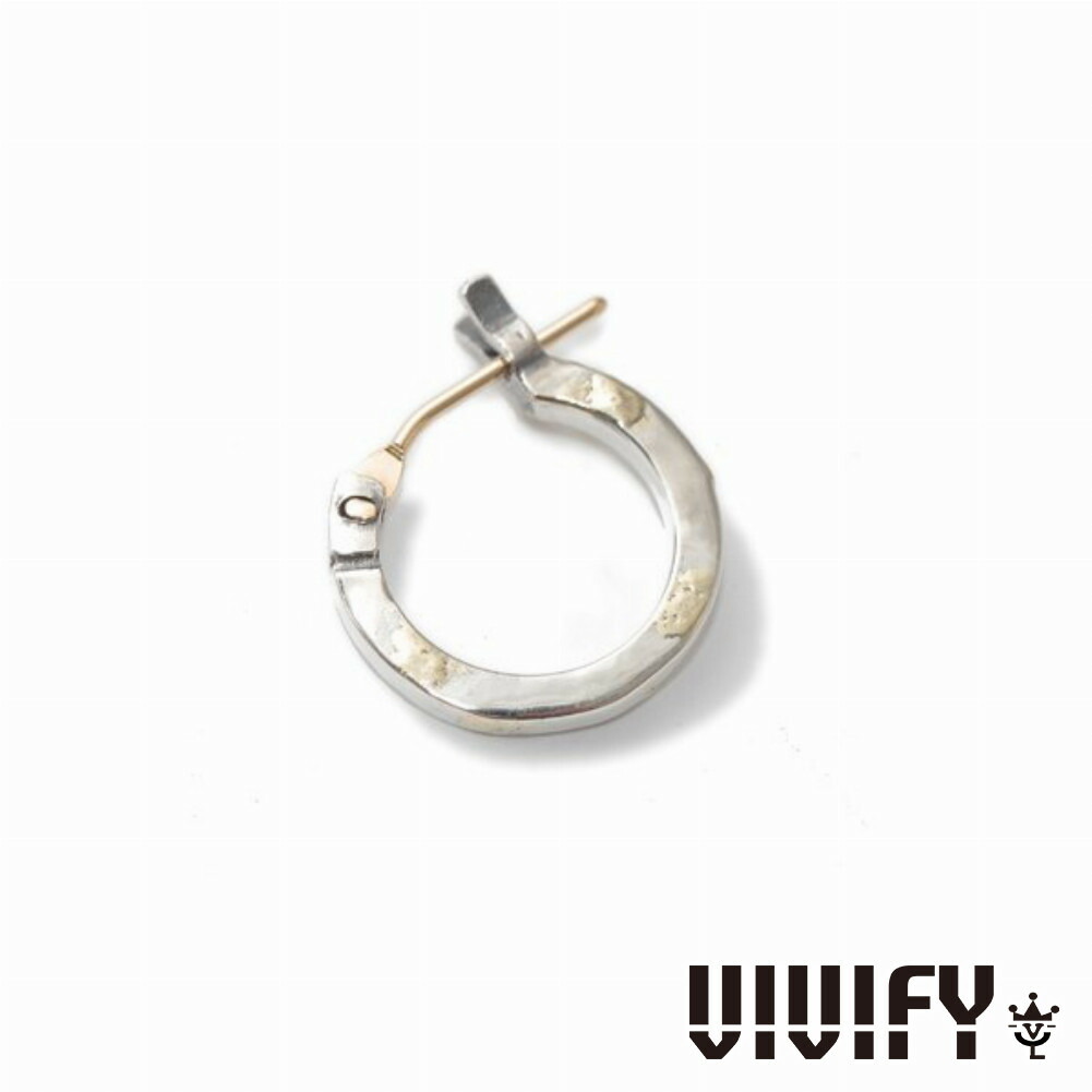 VIVIFY ビビファイ アクセサリー フープピアス シルバー K18ゴールドポスト SquareLine Hoop Pierce S w Gold 1P 片耳用