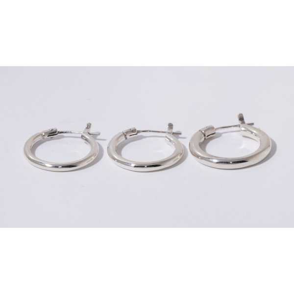 vivify シルバー フープピアス 彫刻模様入り Hoop Pierce(L) - VIVIFY STORE