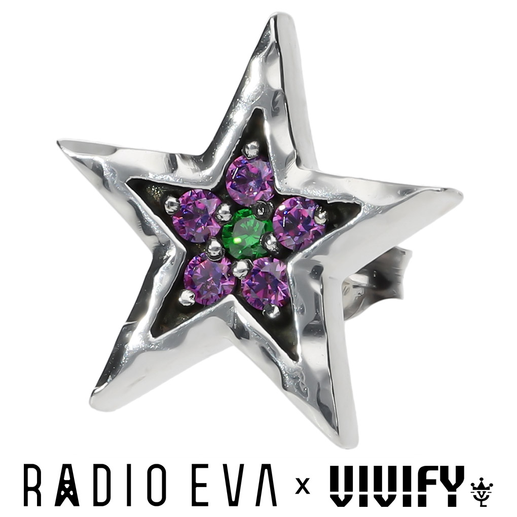 エヴァンゲリオン ピアス(両耳用) VIVIFY（ビビファイ） エヴァンゲリオン EVA Star Pierce 初号機