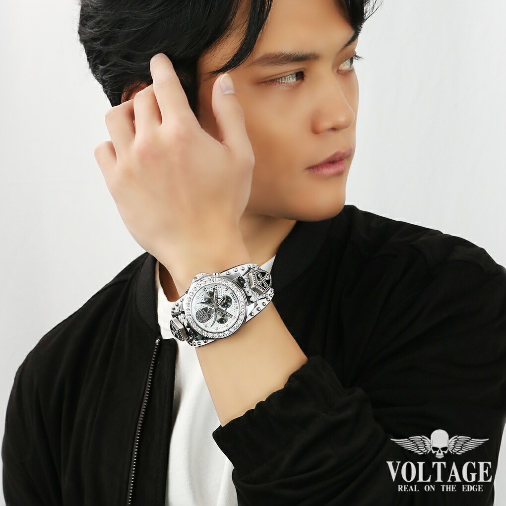 VOLTAGE 時計 SENTINEL X LEATHER ホワイト 腕時計 ウォッチ 白