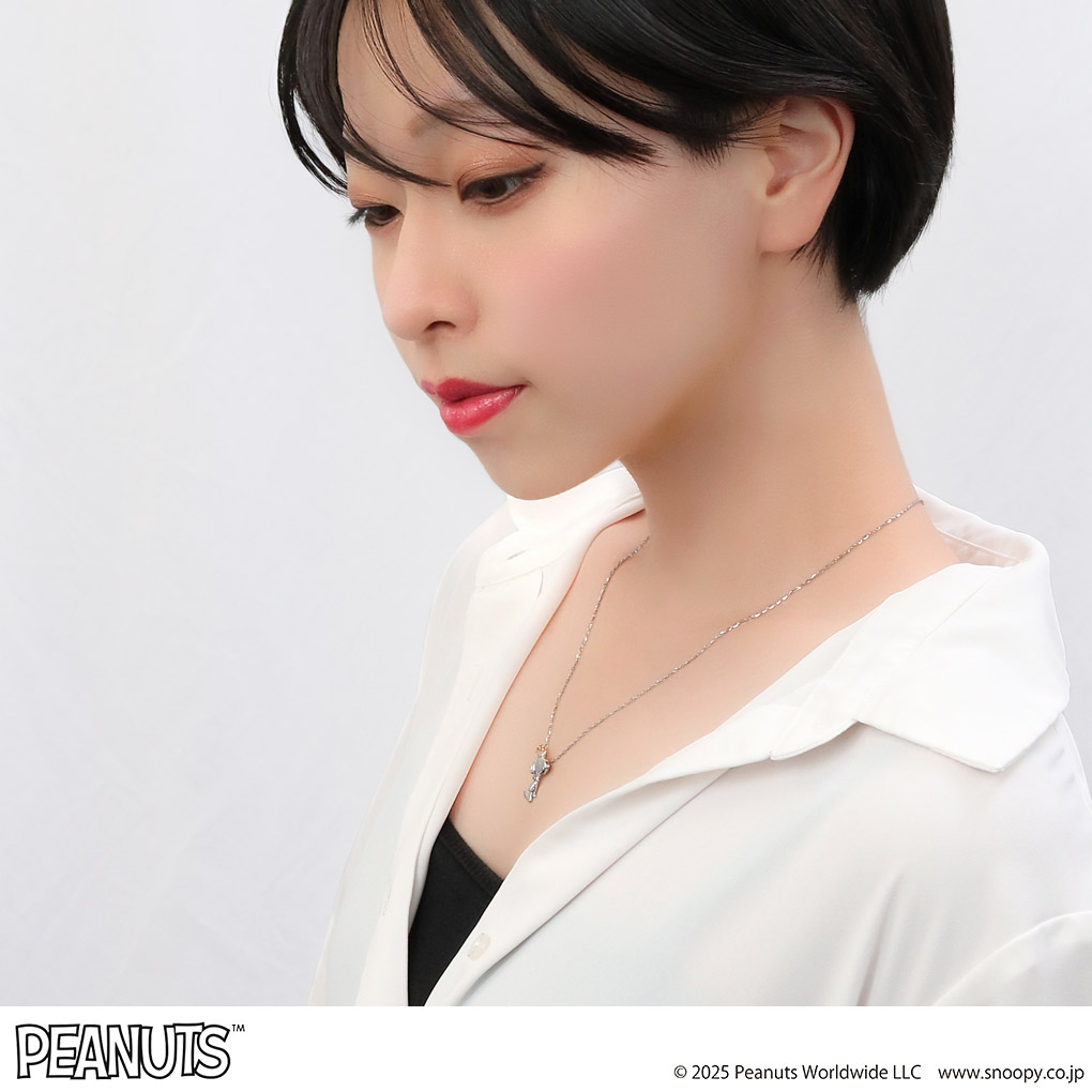スヌーピー クラウン 天然ダイヤモンド プラチ...の詳細画像3
