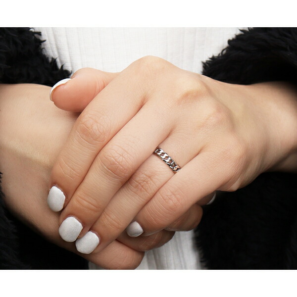 チェーンデザイン プラチナ ペアリング 5号〜21号 指輪 リング