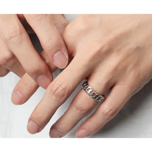 チェーンデザイン プラチナ ペアリング 5号〜21号 指輪 リング