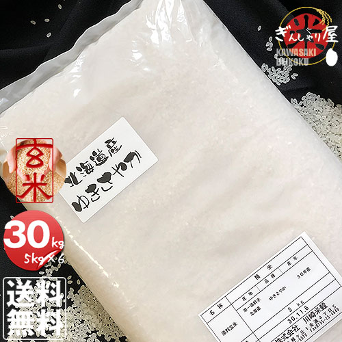 米 30kg 5kg×6袋セット お米 玄米 ゆきさやか 北海道産 玄米 白米 分づき米 令和4年産 送料無料