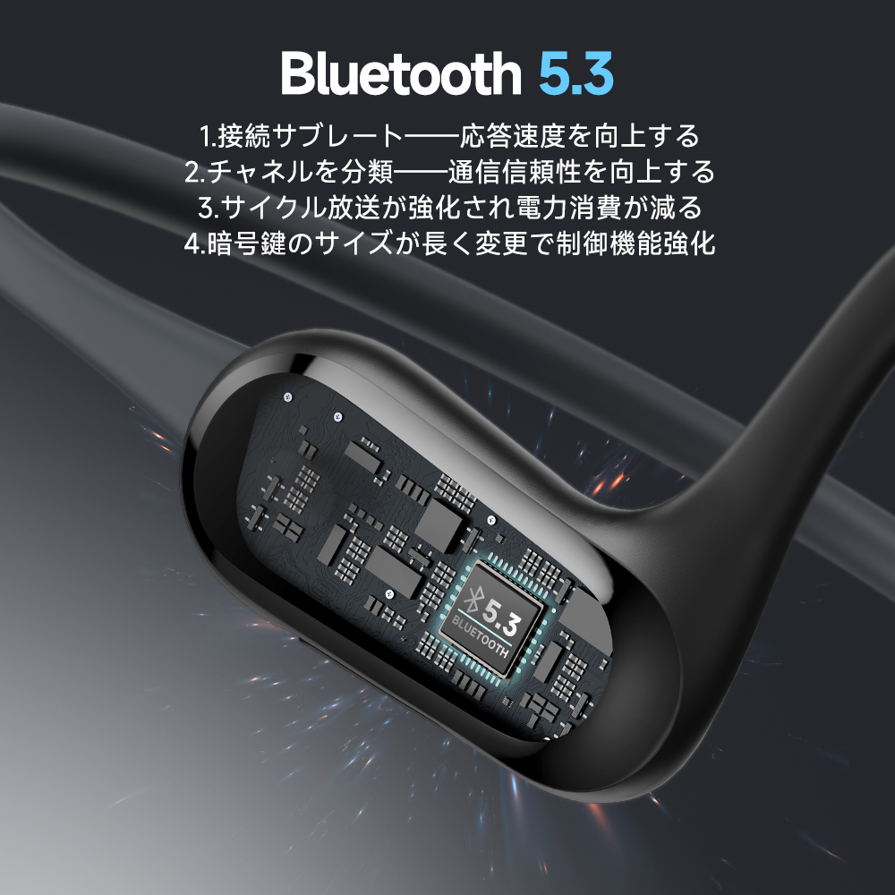 ワイヤレスイヤホン 2023最新 Bluetooth5.3 空気伝導式 イヤホン 耳