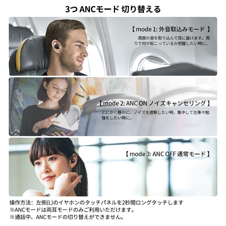 ワイヤレスイヤホン SOUNDPEATS T2 ANCノイズキャンセリング ENCノイズリダクション イヤホン 外部音取り込みモード 10時間再生  :t2-bk:Ginto Shop - 通販 - Yahoo!ショッピング