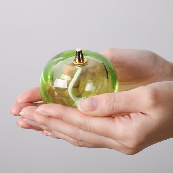 廃番 津軽びいどろ オイルランプ OL-72 赤りんご OL-73 青りんご 京都