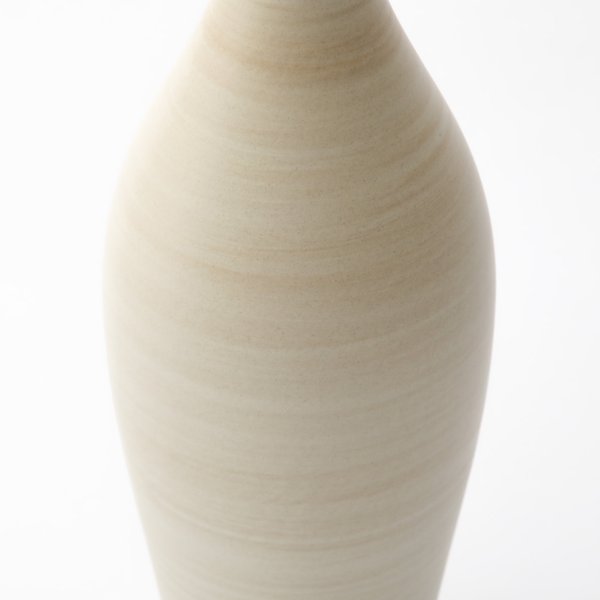 手引きろくろ フラワーベース「大」ホワイト 白 生成り 花器 花入 花瓶