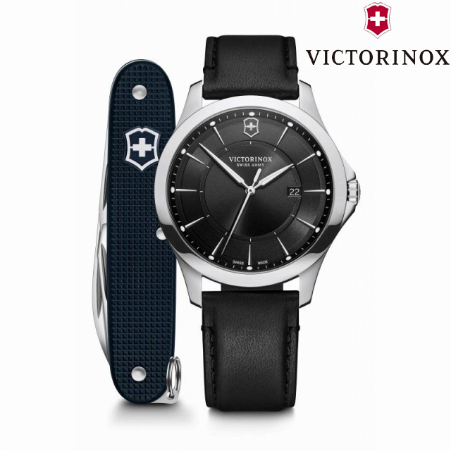 ビクトリノックス VICTORINOX Alliance アライアンス (ブラック・レザーブラック) 241904 腕時計 メンズ