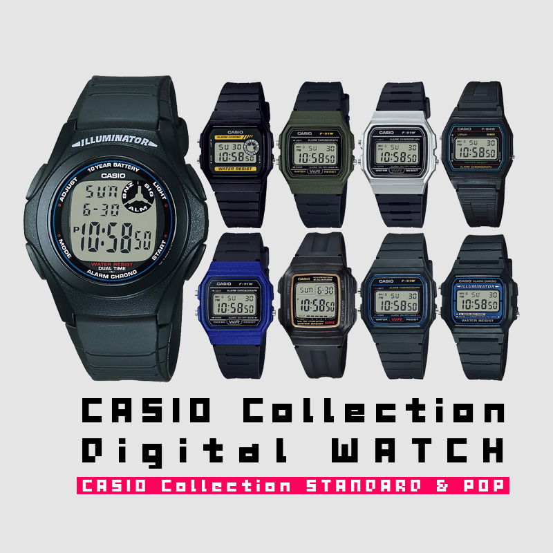 쥯 CASIO Collection STANDARD&amp;POP ǥ륦å ӻ F-94WA-9JH F-91WM-7AJH