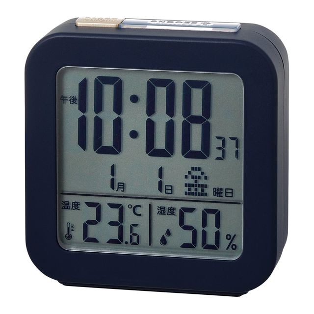 電波目覚まし時計 PLUS DECO Radio Control Alarm Clock IAC-5667-IV IAC-5667-PK IAC-5667-NV クレファー｜ginza-sacomdo｜05