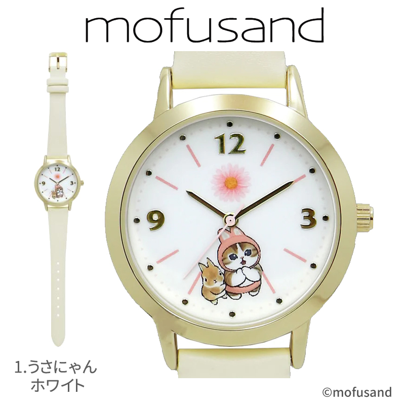 mofusand レザーウォッチ 腕時計 レディース  ウサギ ハチ サメ クマ｜ginza-sacomdo｜02