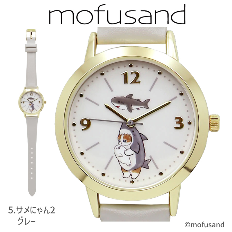 mofusand レザーウォッチ 腕時計 レディース  ウサギ ハチ サメ クマ｜ginza-sacomdo｜06