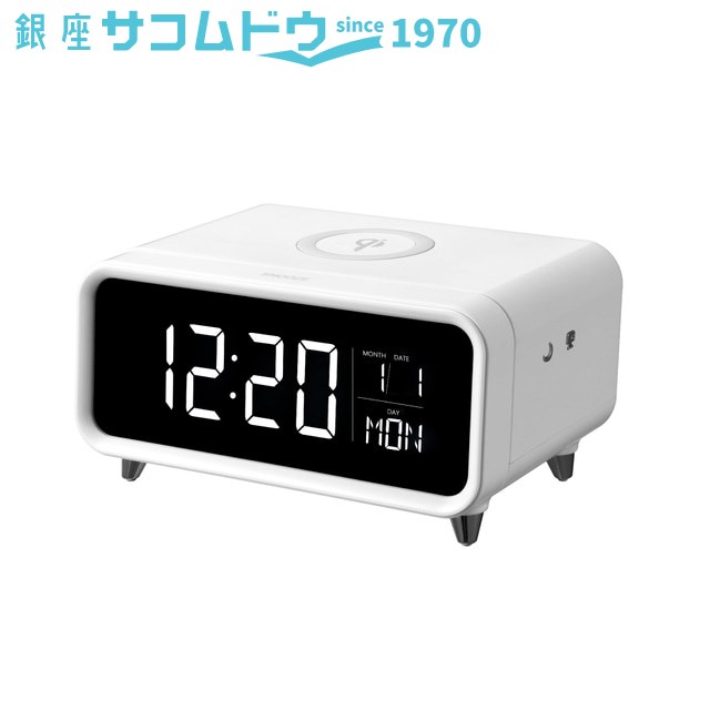 ADESSO アデッソ QA-06 ワイヤレスチャージングクロック 置き時計｜ginza-sacomdo