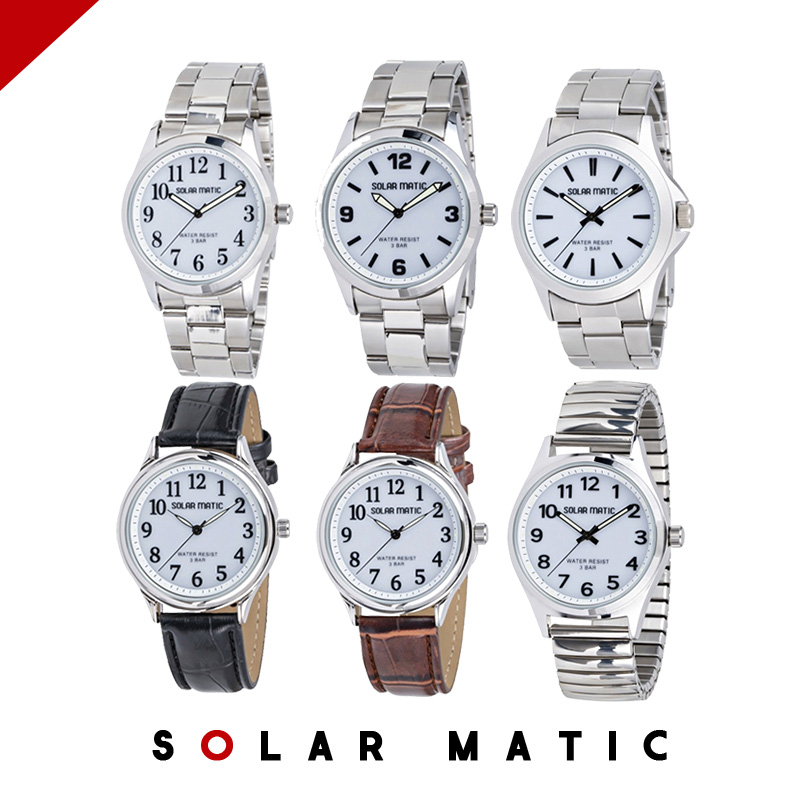 クレファー 腕時計 SOLAR MATIC 腕時計 メンズ SM-AM165-WTS SM-AM166-WTS SM-AM167-WTS SM-AM168-WTS SM-AM169-WTS SM-AM170-WTS CREPHA