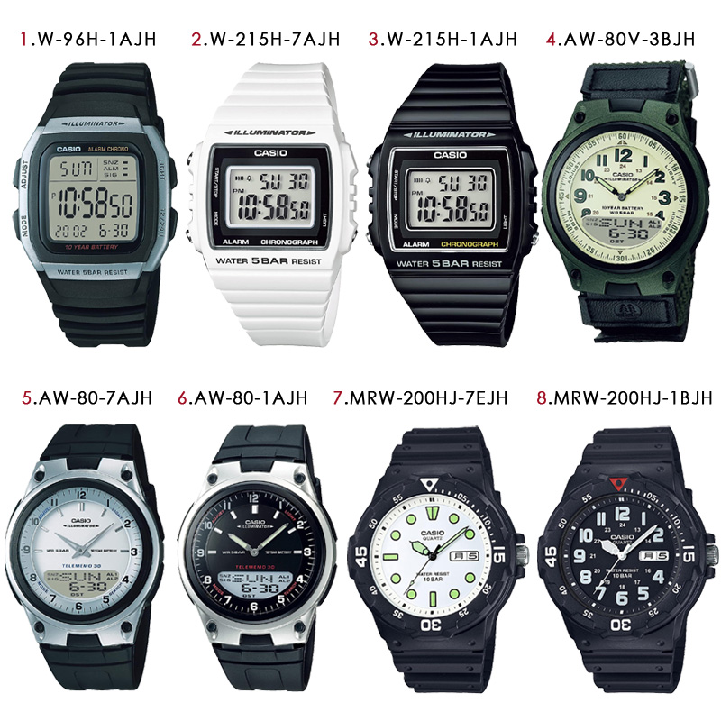 カシオコレクション CASIO Collection STANDARD 腕時計 W-96H-1AJH W-215H-7AJH