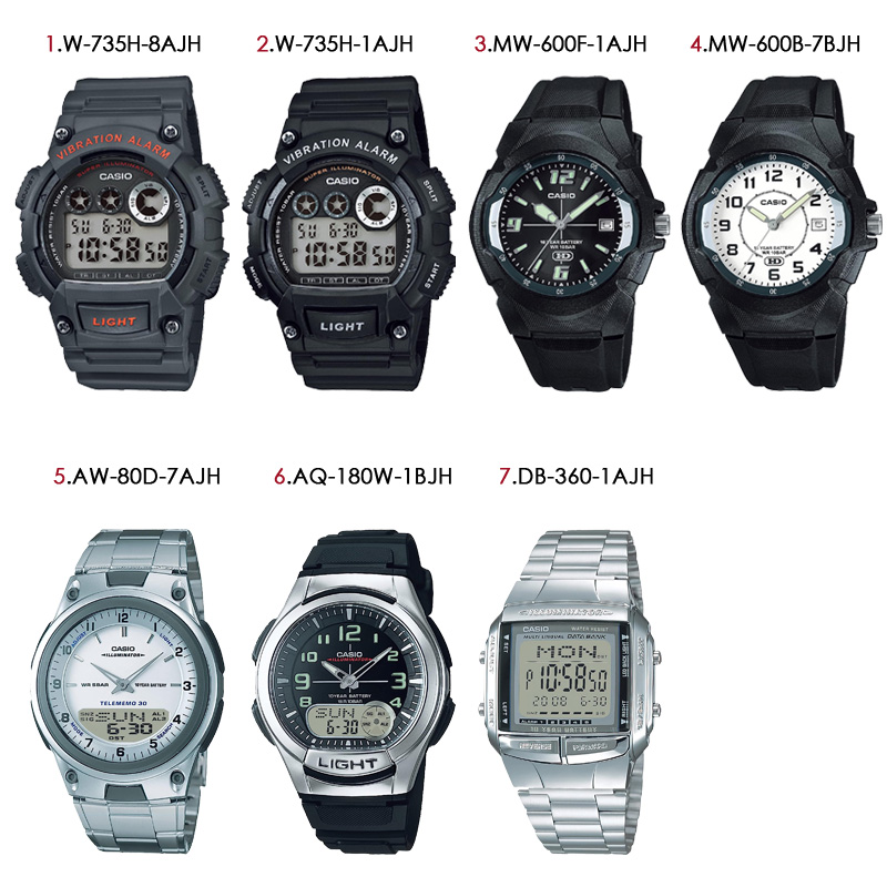 カシオコレクション CASIO Collection STANDARD 腕時計 W-735H-8AJH MW-600F-1AJH｜ginza-sacomdo｜02