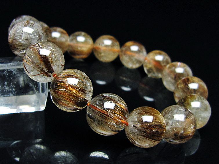 ファイナルグレードルチルクォーツ（金針ルチル水晶） ブレスレット