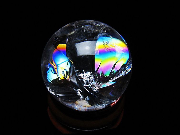虹入り ヒマラヤ水晶 丸玉 26mm t317-5189 : 銀座東道 天然石専門店