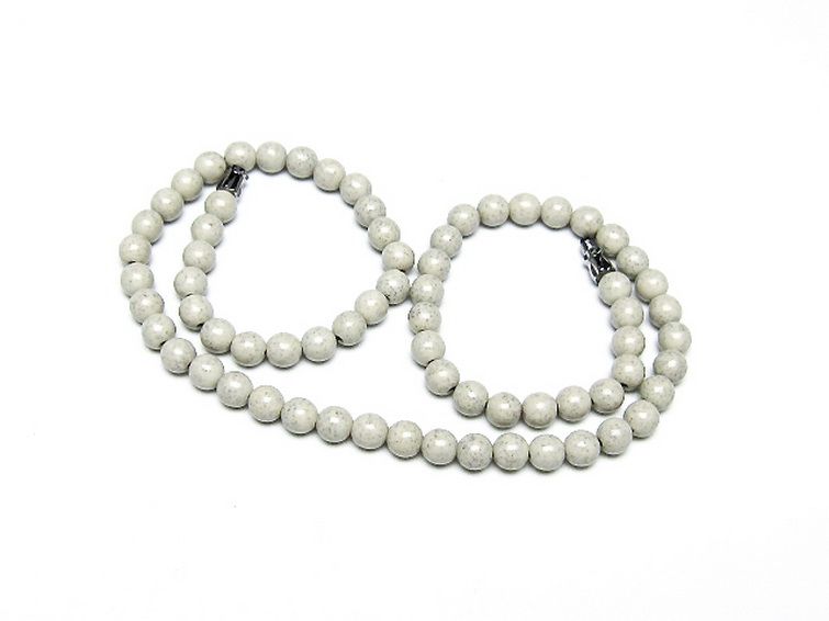 そらほし（北投石 ネックレス） 台湾産 北投石 天然ラジウム効果 ネックレス 6mm t323-3129 : 銀座東道