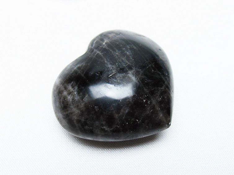 モリオン 純天然 黒水晶 ハート 置物 t375-4628 : 銀座東道 天然石専門