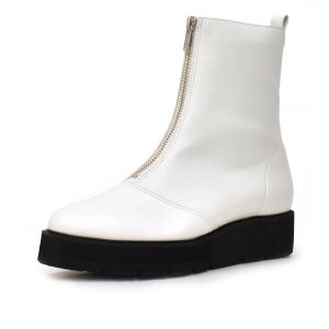 ブーツ ショートブーツ ジップ レイン 防水 晴雨兼用 履きやすい シンプル アーモンドトゥ ウェッ...