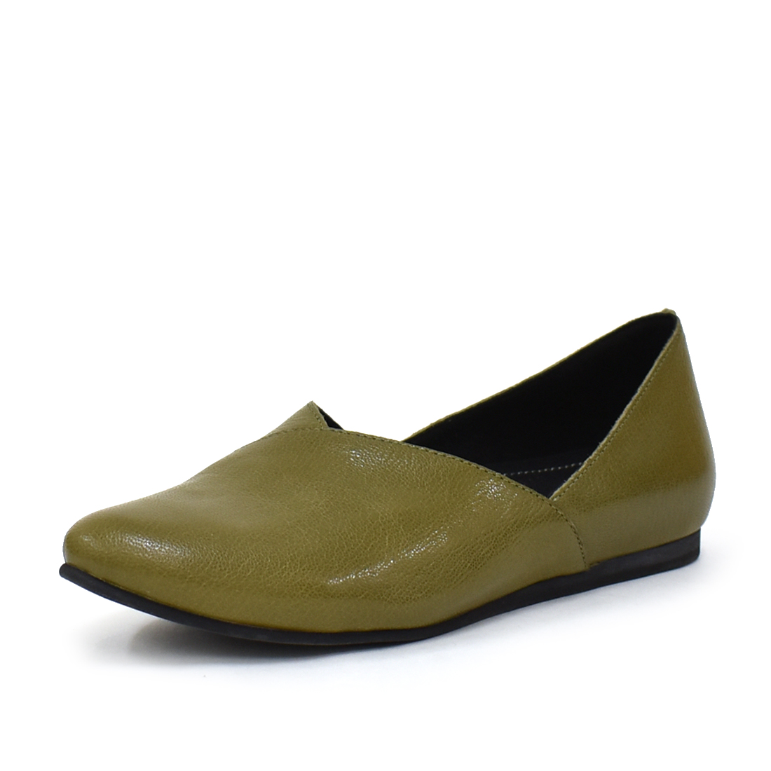 【新品未使用】yuko imanishi＋フラット パンプス グリーン 22.5 ユウコイマニシプラス yuko imanishi+ yuko imanishi+ Vカットデザイン