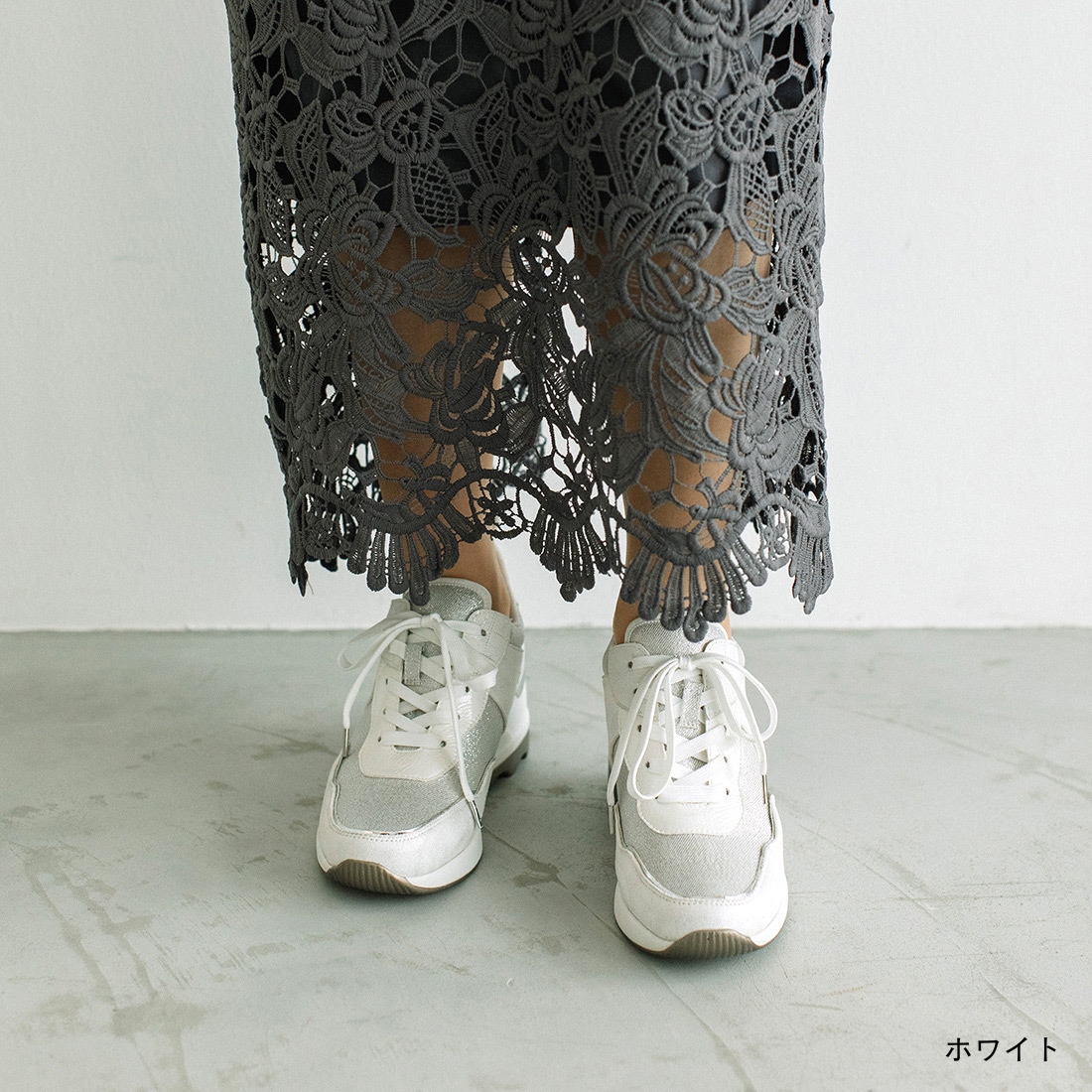 銀座ワシントン 【SALE／30%OFF】スニーカー 厚底ソール レースアップ 