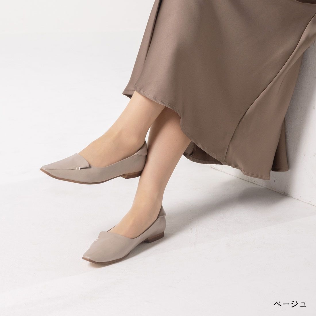 銀座ワシントン レディース ローヒール フラットシューズ パンプス