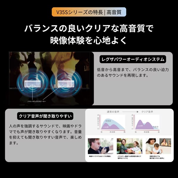テレビ TVS REGZA 24インチ レグザ YouTube・Bluetooth対応 ハイビジョン液晶テレビ 24V型 24V35Sの画像