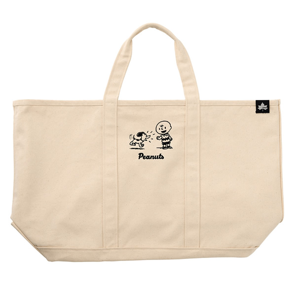 トートバッグ お買い物バッグ SNOOPY PEANUTS 75years ブラック LOGOS ロゴス 37500419 アウトドア キャンプ スヌーピー | LOGOS | 05