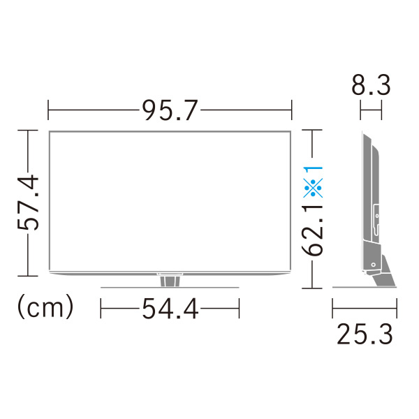 シャープ 43型 4Kチューナー内蔵 LED液晶テレビ 4T-C43EN2 : 4t-c43en2