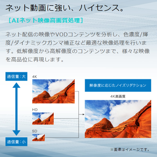 Hisense ハイセンス 50v型 4K 液晶テレビ NEOエンジン Lite搭載 BS/CS