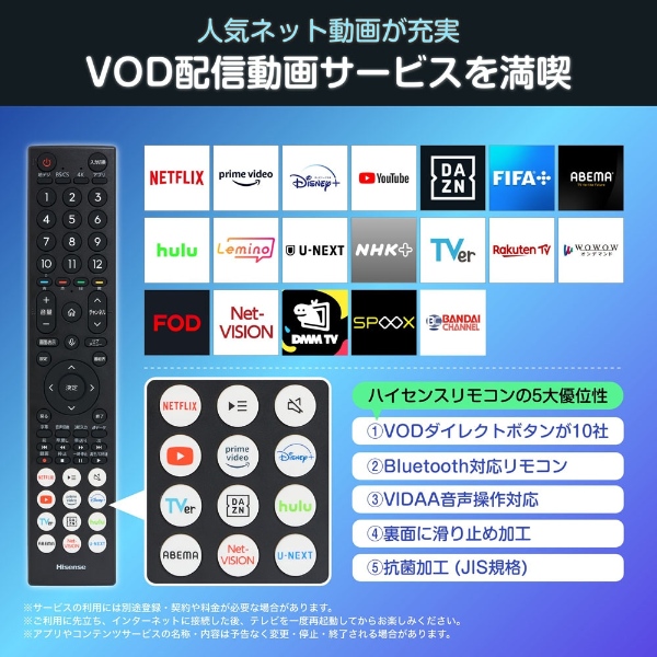 BANDAI（バンダイ） テレビ Hisense ハイセンス 55E6N 55V型 地上・BS