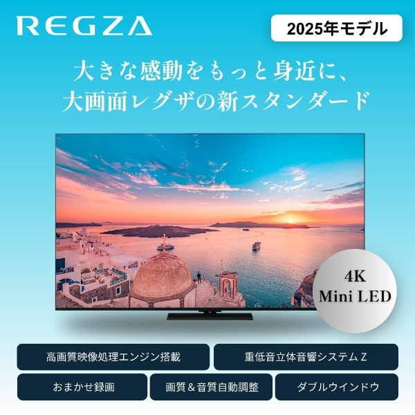 REGZA 65V Mini LED 4Kテレビ REGZA テレビ 【設置込】 TVS 65V型 4Kチューナー内蔵 4K対応