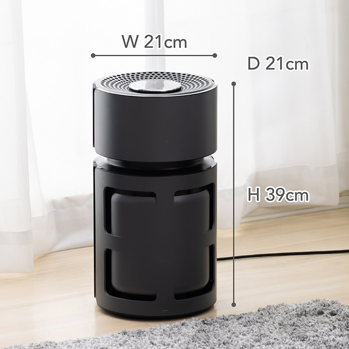ドリテック 空気清浄機 dretec スマイルブリーズ ダークグレー AC-100