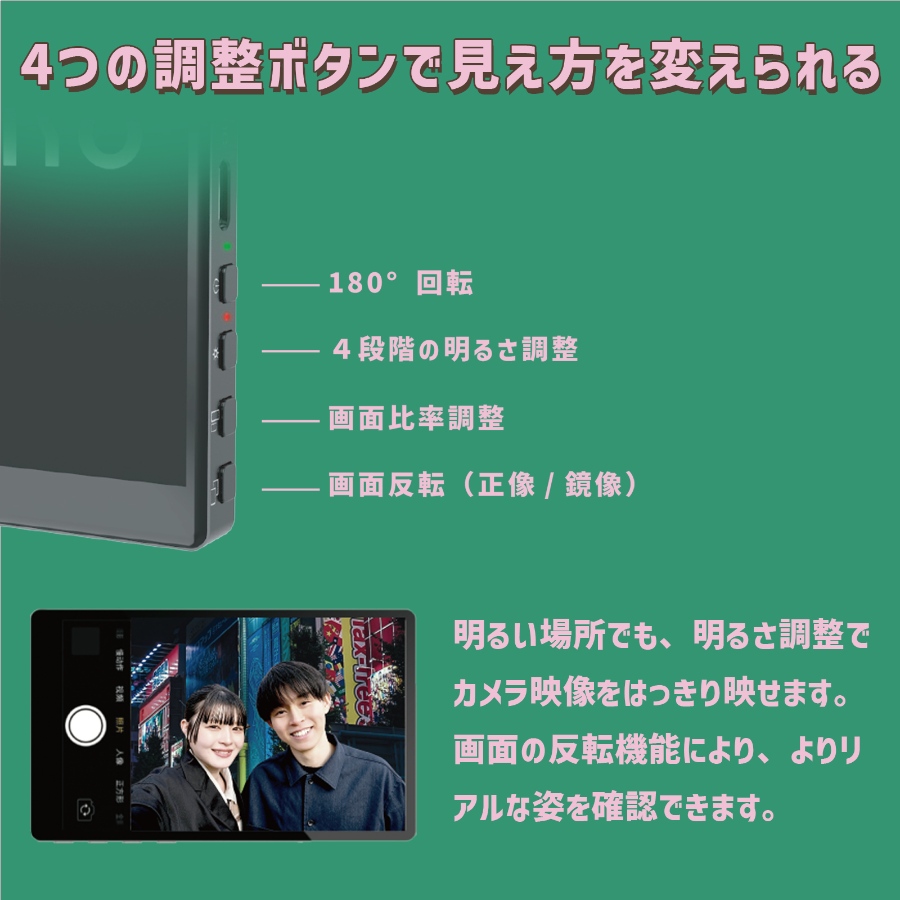 スマートフォン用 自撮りモニター Camee キャミー AN-S151 慶洋