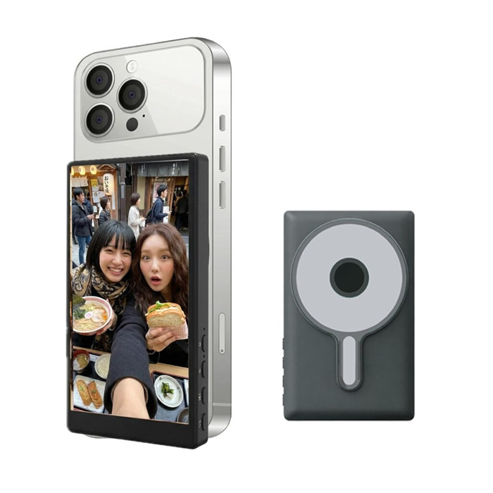 スマートフォン用ミラーモニター KEIYO Camee Neo ブラック AN-S151T