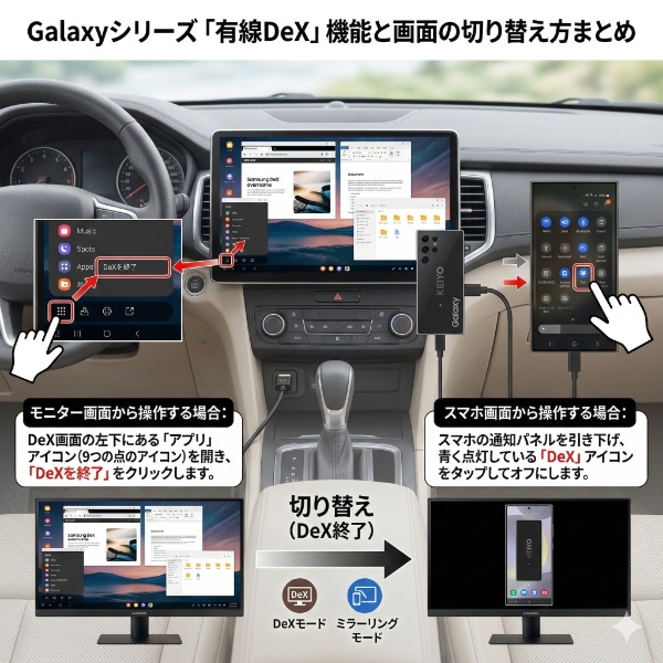 慶洋エンジニアリング ミラータッチカーアダプター KEIYO AN-S155 車載