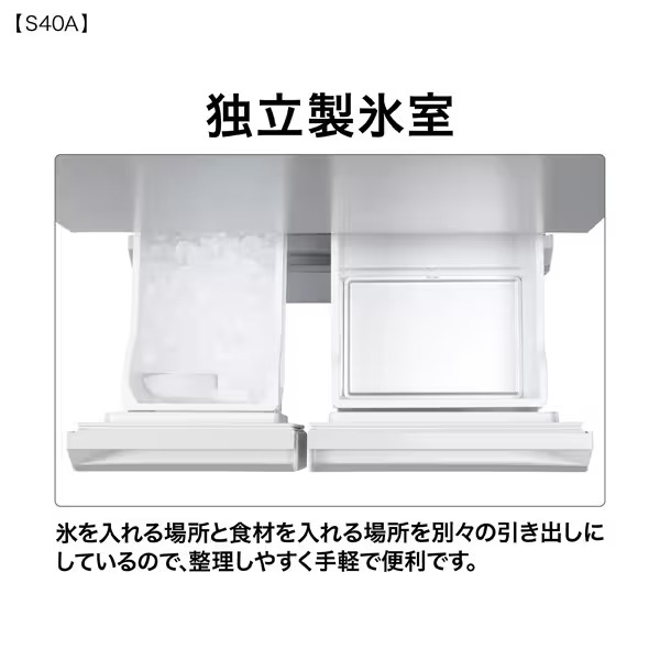 [予約 約1週間以降]冷蔵庫 【設置込】 AQUA アクア 401L 幅60cm 右開き 5ドア ライトグレー AQR-S40A-W ぎおんの画像