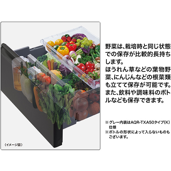 冷蔵庫　AQUA　AQR-TXA50A　2023年　501L　美品 AQUA、「ALL FRESH」採用の501L冷凍冷蔵庫「AQR-TXA50P」を本日2月16日