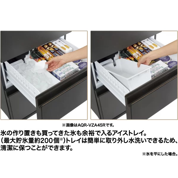 [予約]冷蔵庫 【標準設置費込】 AQUA アクア 458L 4ドア 右開き ウッドブラック AQUA DELIE+ デリエプラス AQR-V46R-K ぎおん | AQUA | 03