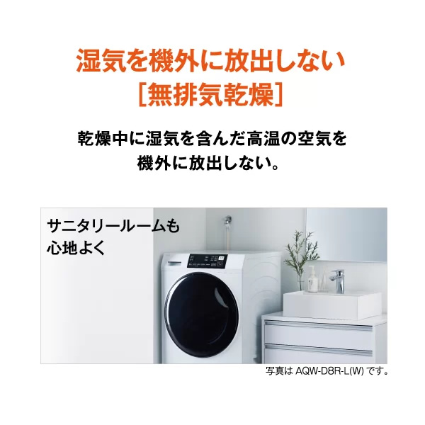 ドラム式洗濯乾燥機 【標準設置費込】 AQUA アクア 8.0kg 右開き ホワイト AQW-D8R-R-W |  | 15